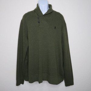 Ralph Lauren* Men's‎ Long Sleeve 2 Button Turtle Neck Straight Hem Sweater~ XL